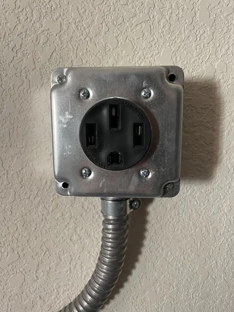 NEMA 14-50 outlet installed for Electrical Panel Upgrade in Atlas